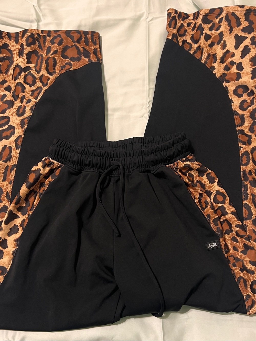 Tiger Friday Leopard Black Dance Pants Adult XS Animal Print Streetwear